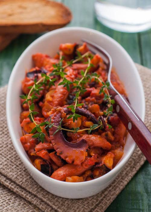 Oxtapothi Me Saltsa Octopus With Sauce