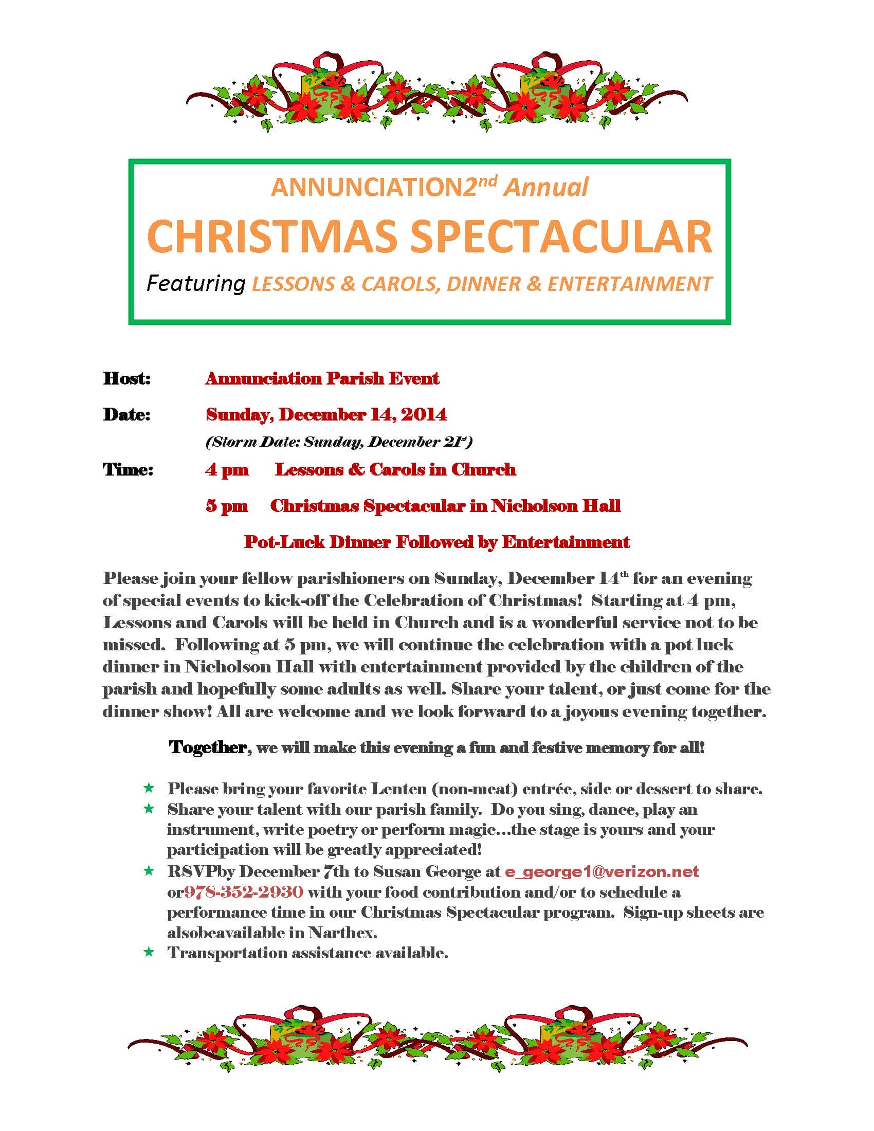 Annunciation Christmas Spectacular 2014