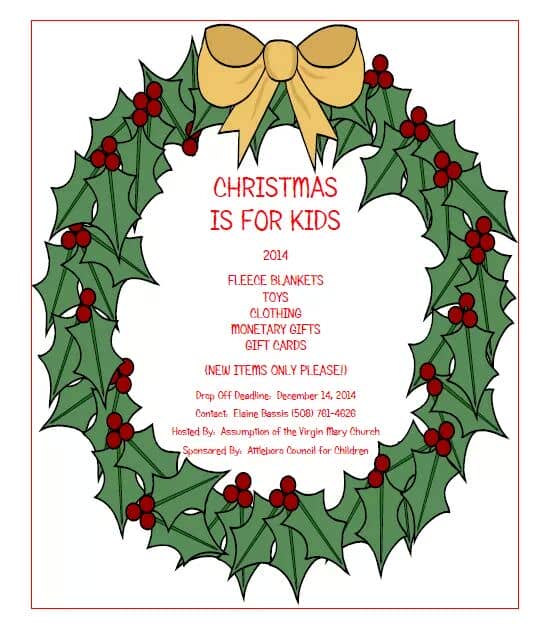 Assumption Gift Drive Rhode Island