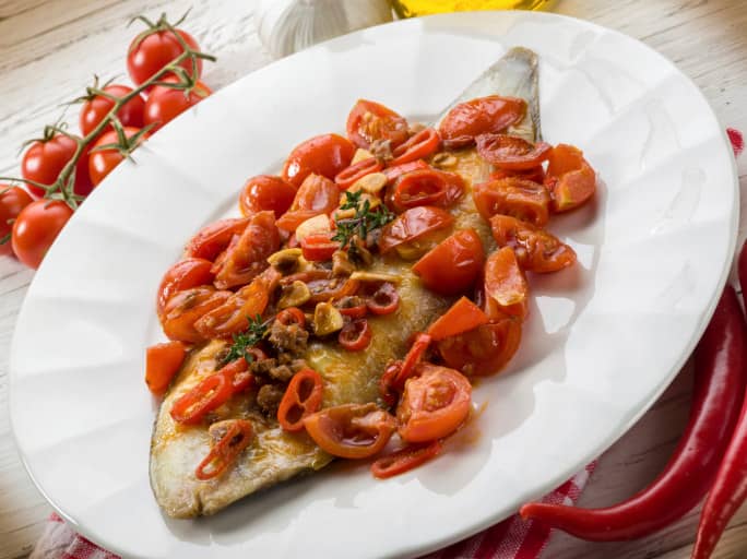 sole fish with tomato