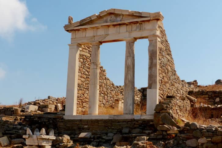 Delos, Temple d'Isis, archéologie