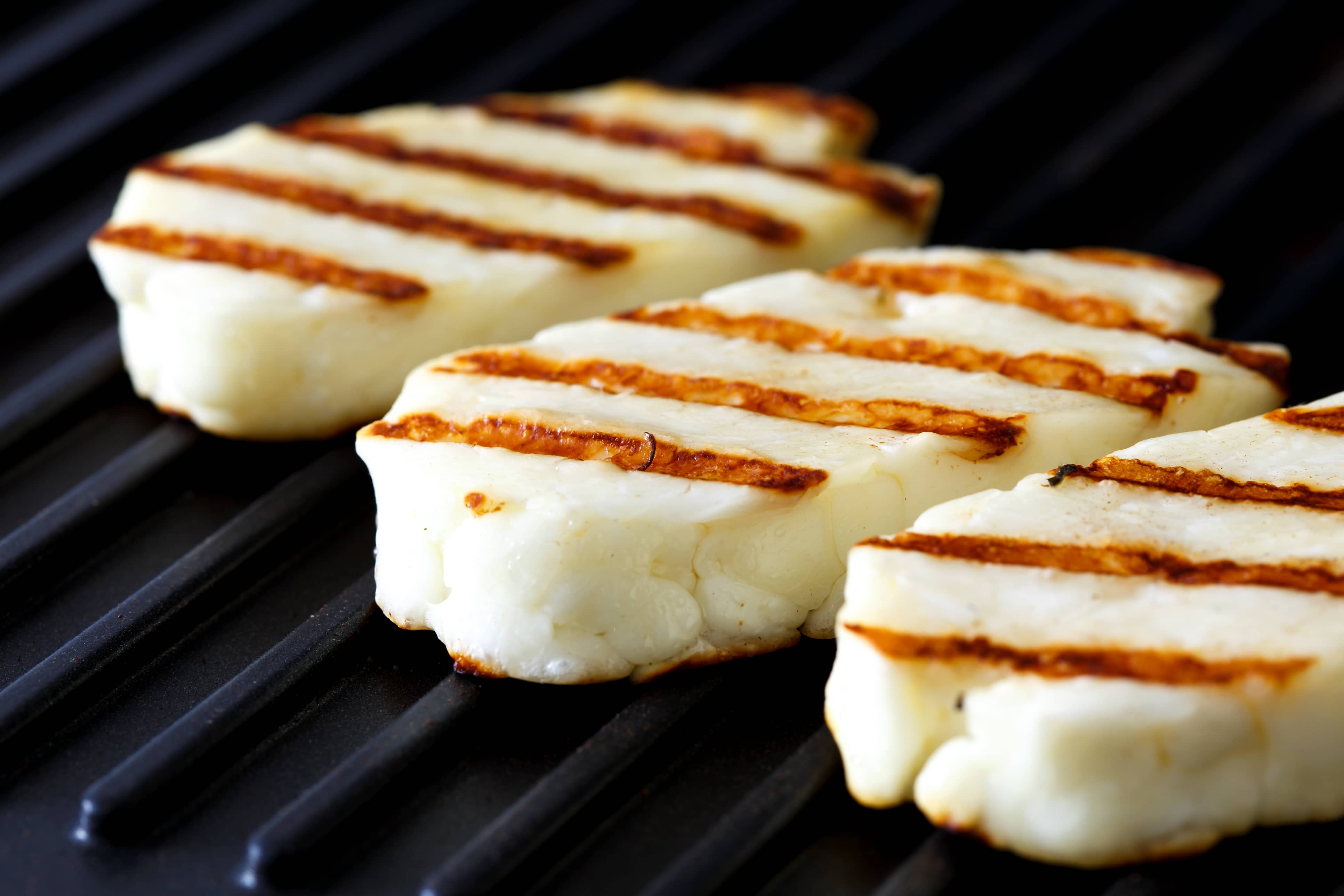 Greek grilled halloumi cheese