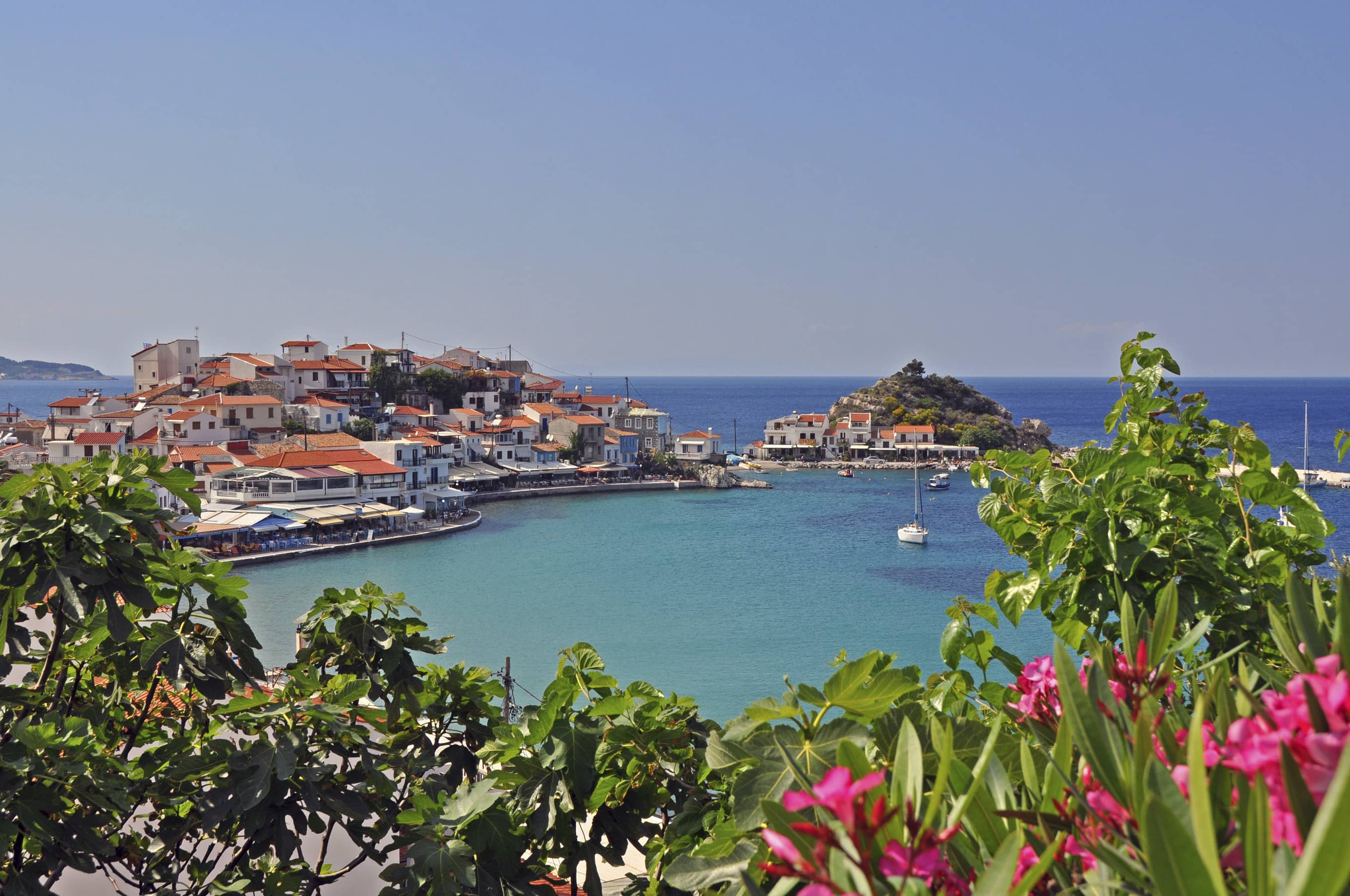 Beautiful Kokkari Beach on greek island Samos